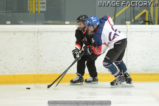 2014-11-15 Aosta-Hockey Milano Rossoblu U14 0257 Matteo Quartuccio